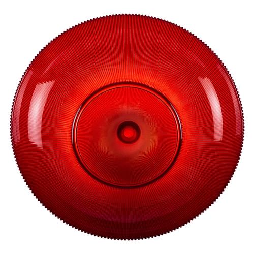  LUSTER DEKORATİF AYAKLI KASE KIRMIZI 32x18CM