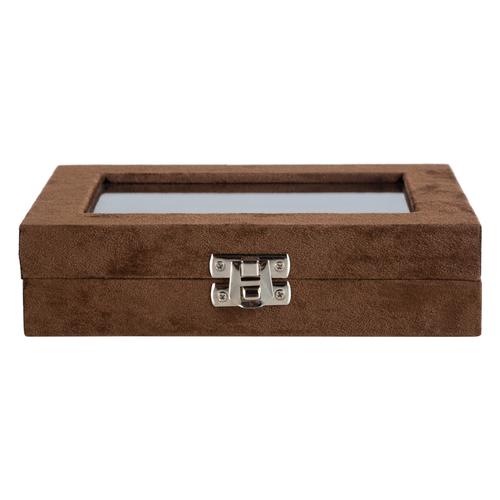  MİNİ TAKI KUTUSU ALCANTARA KAHVE