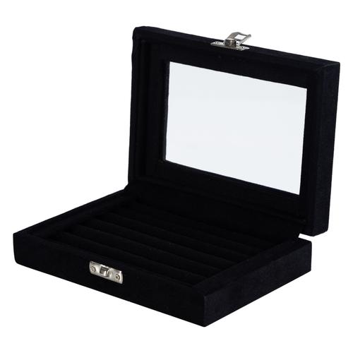  MİNİ TAKI KUTUSU ALCANTARA SİYAH