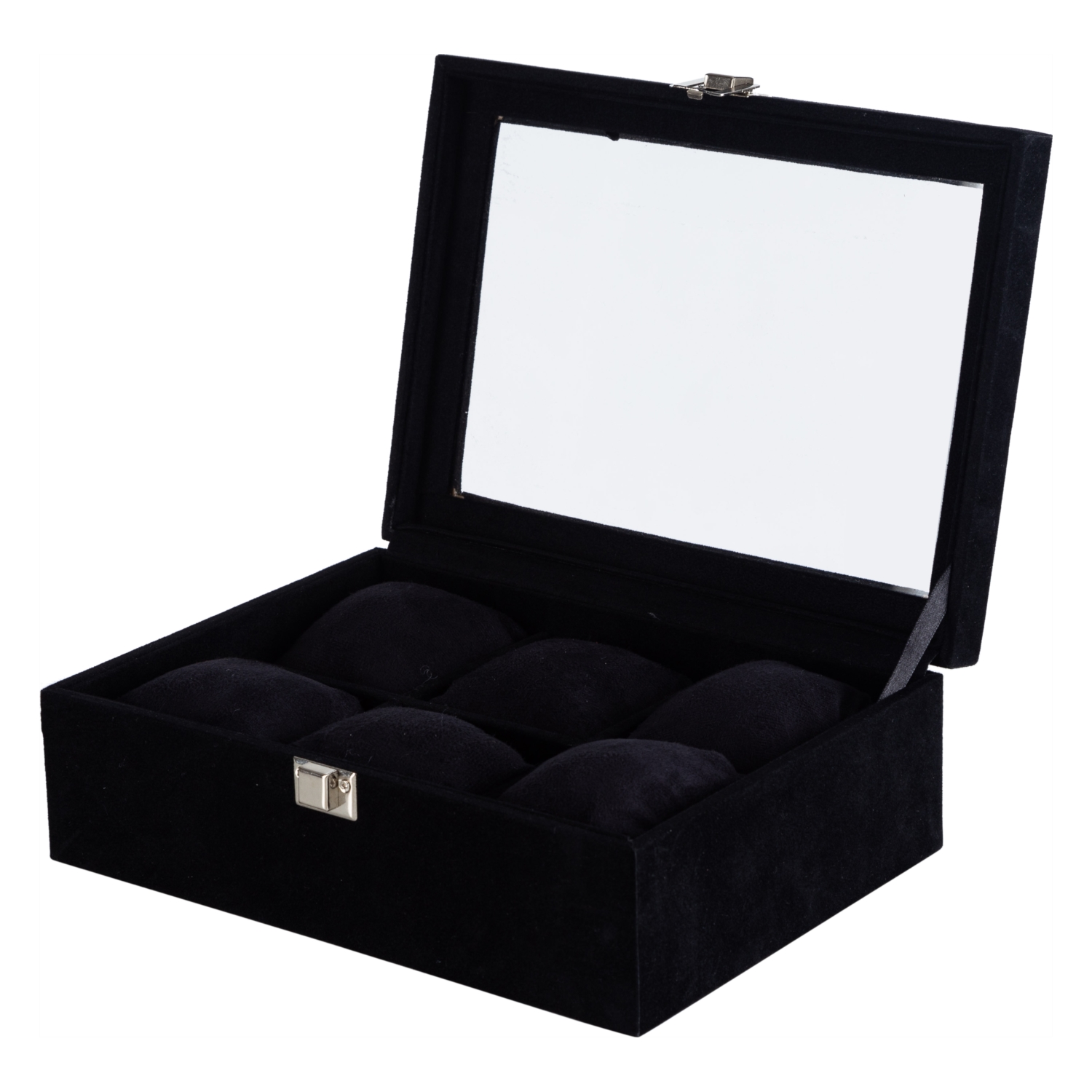 SAAT KUTUSU 6'LI ALCANTARA SİYAH