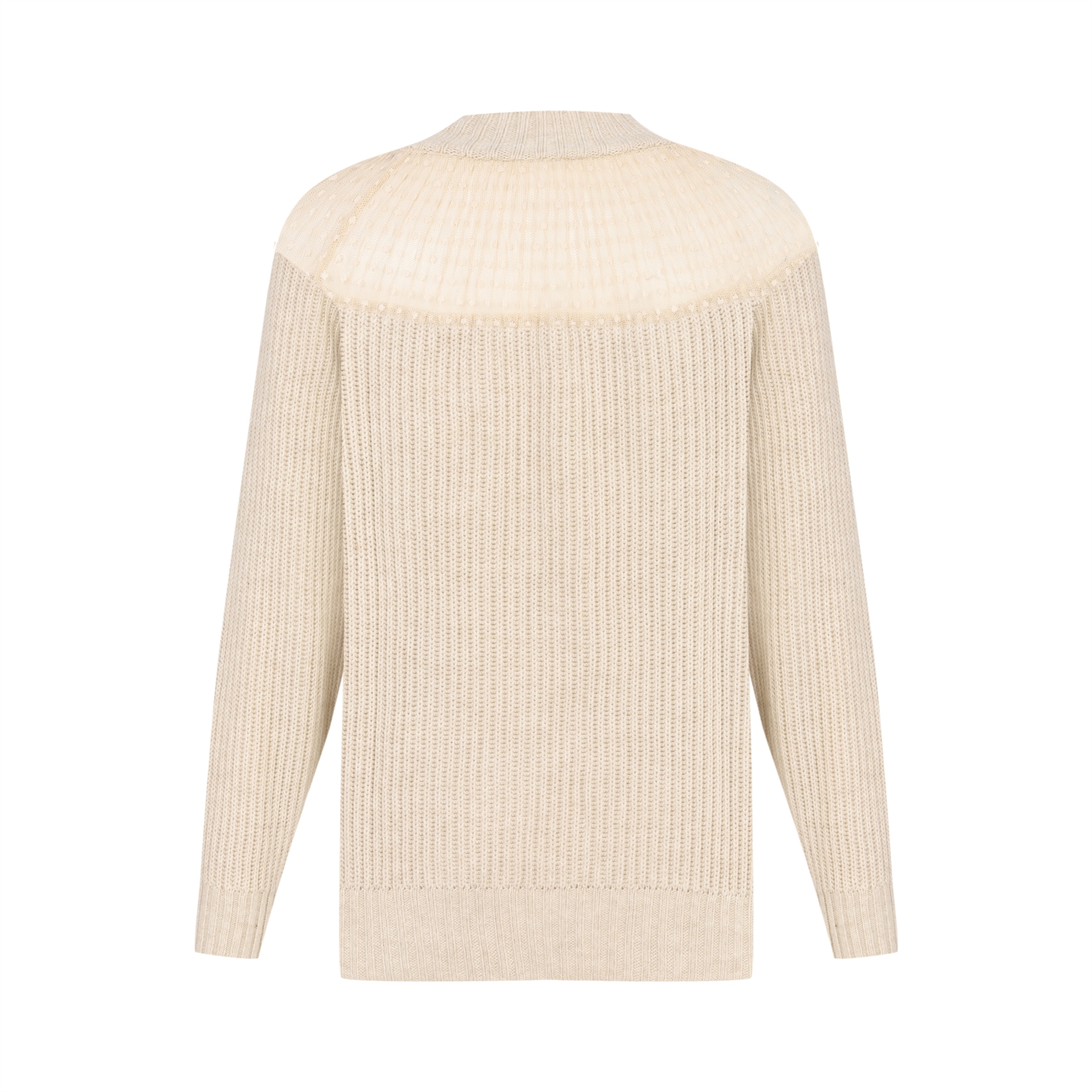 TÜL DETAYLI TRİKO KAZAK