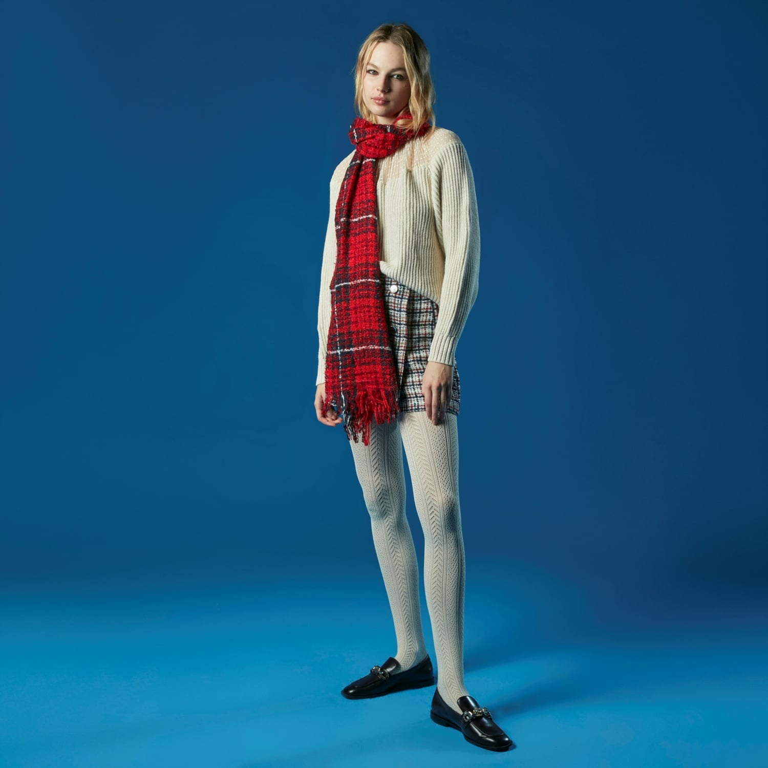 TÜL DETAYLI TRİKO KAZAK