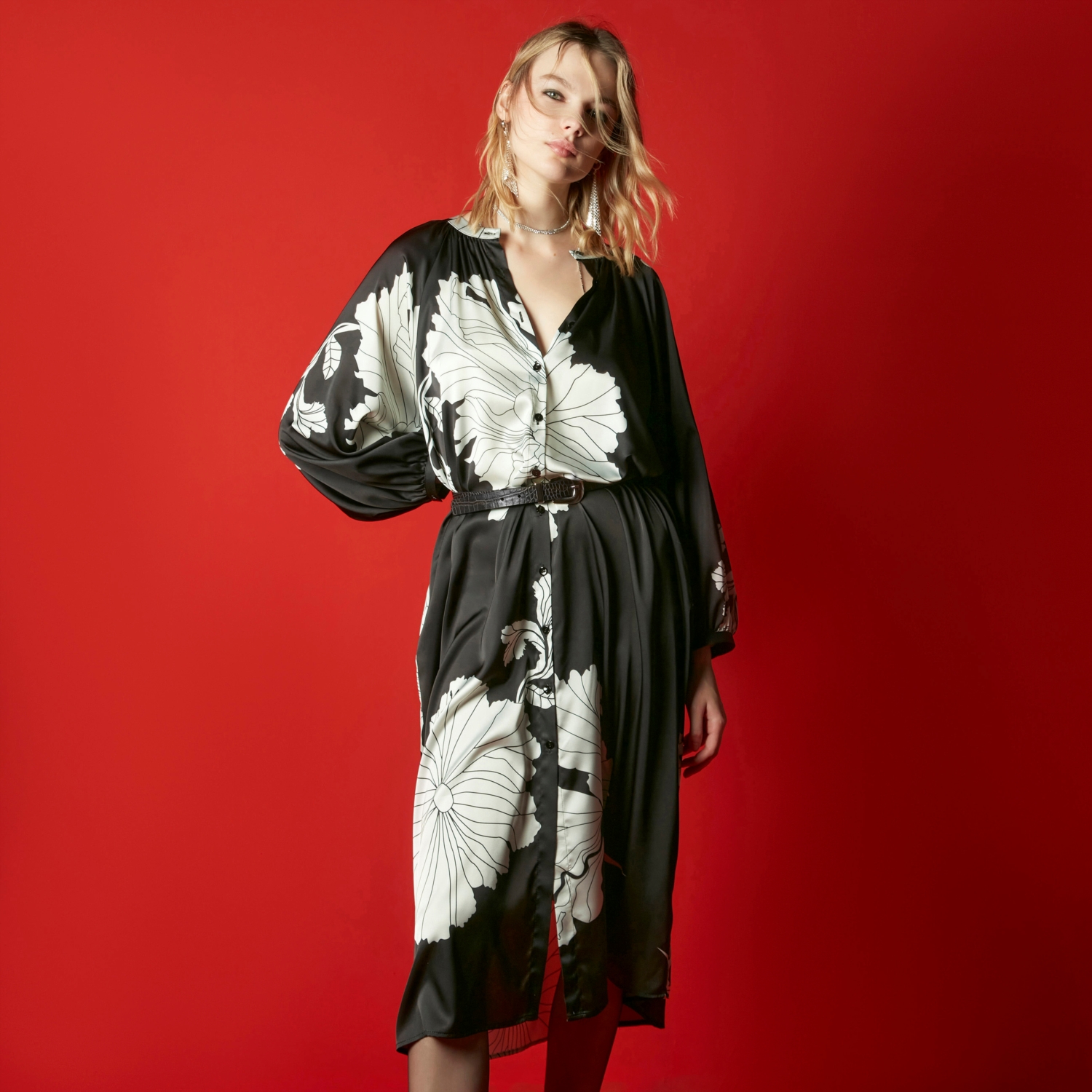 DESENLİ MAXI ELBİSE