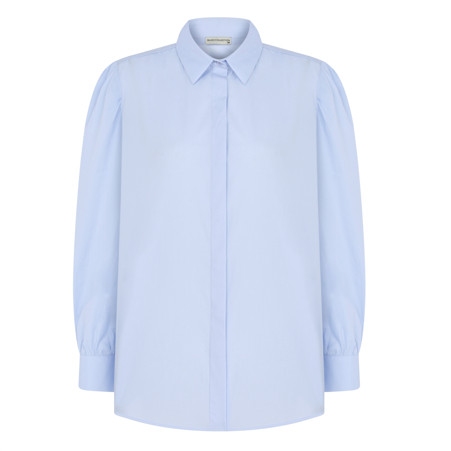 OVESIZE MAVİ GÖMLEK