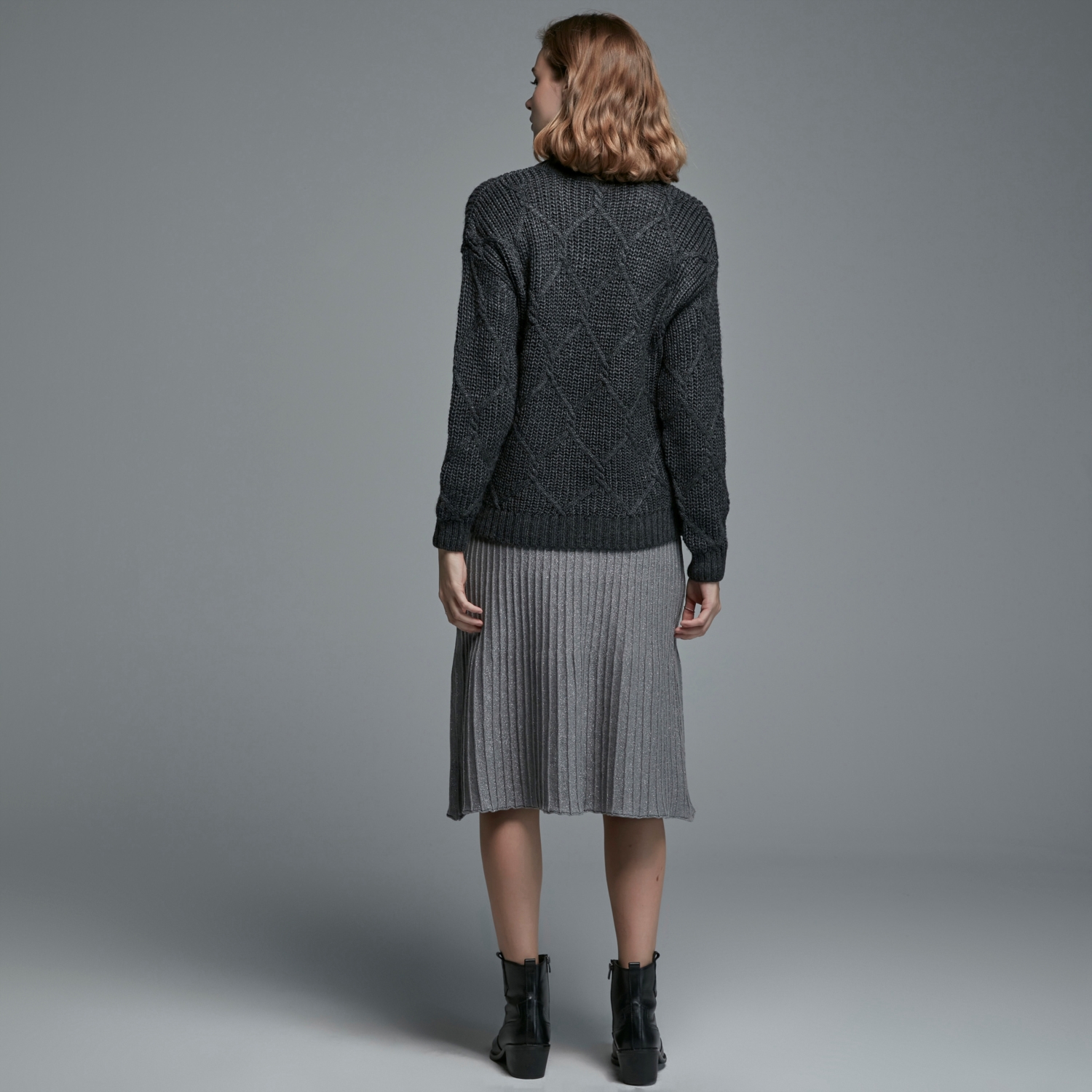 PİLELİ MİDİ BOY PAMUKLU TRİKO ETEK