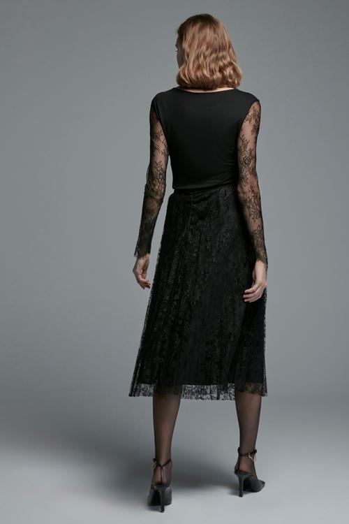  DANTEL PİLELİ ETEK