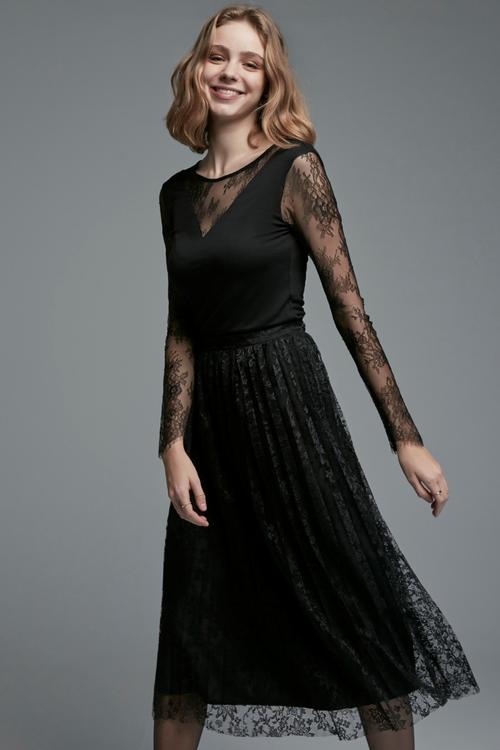  DANTEL PİLELİ ETEK