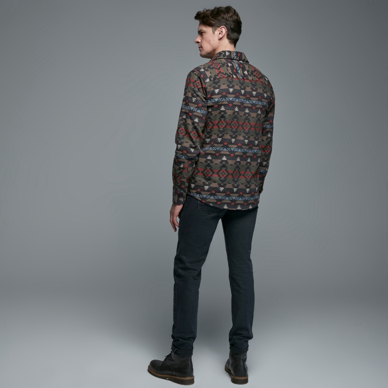 ETNİK DESENLİ REGULAR FIT GÖMLEK