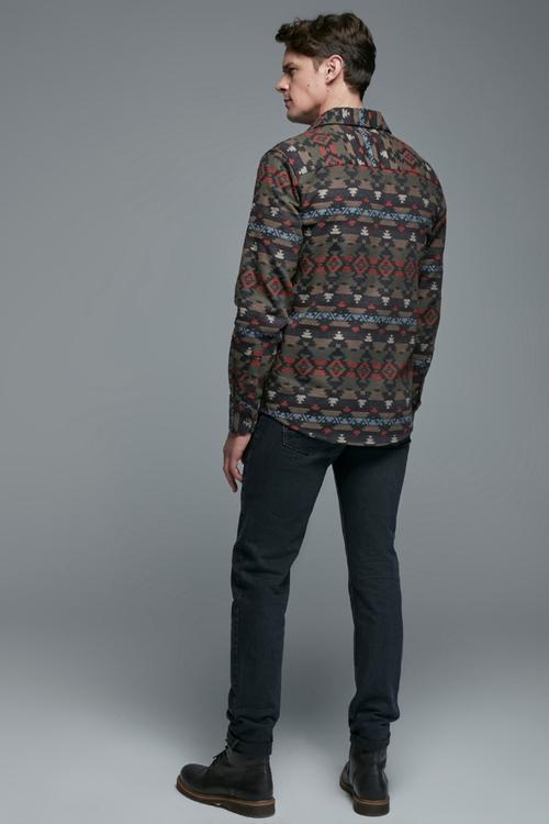  ETNİK DESENLİ REGULAR FIT GÖMLEK