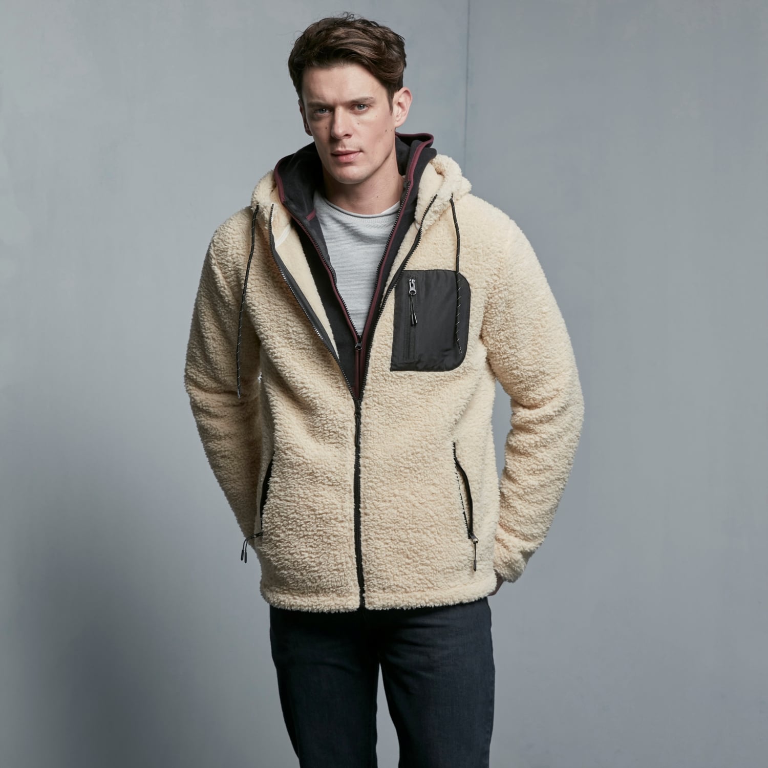 FERMUARLI KAPÜŞONLU POLAR SWEATSHIRT