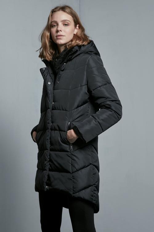  KAPİTONELİ UZUN PUFFER ŞİŞME MONT