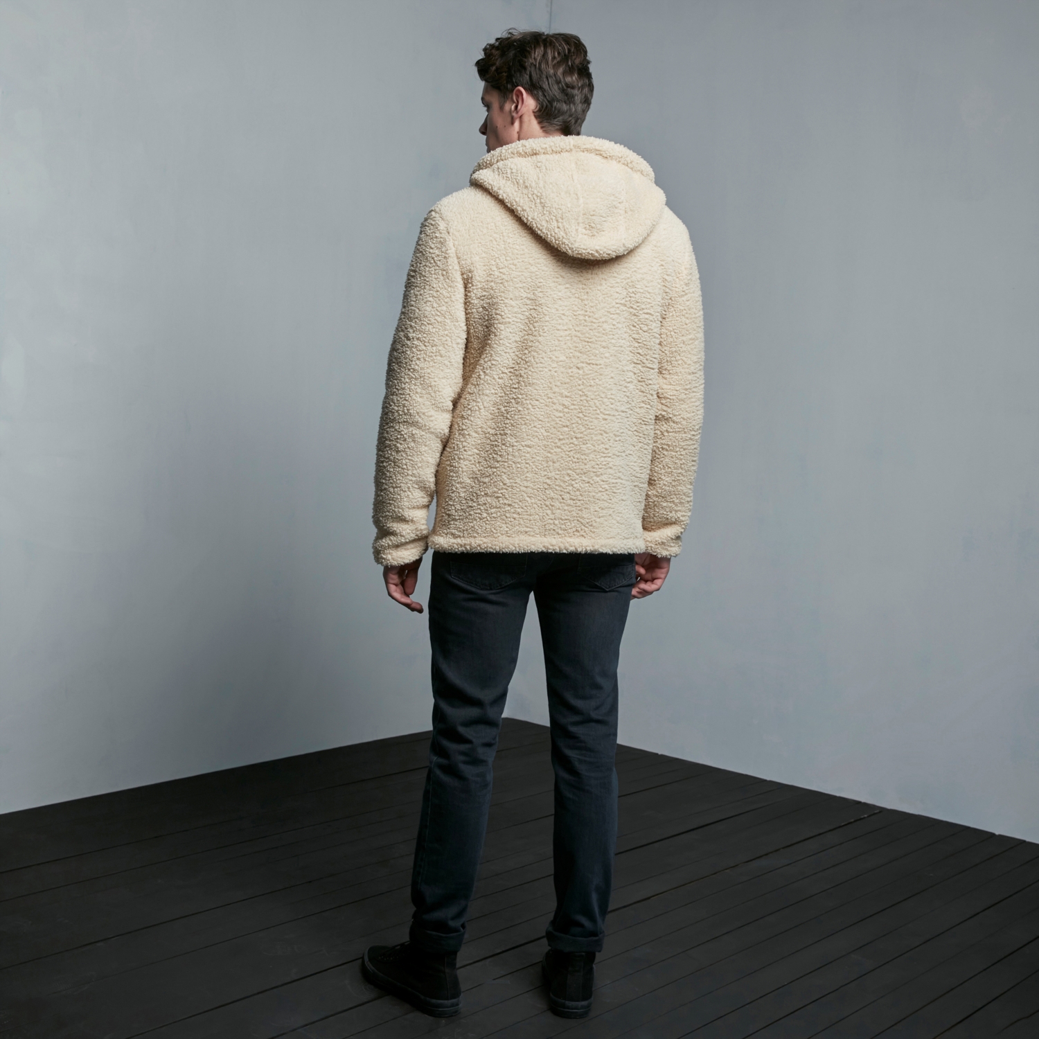 FERMUARLI KAPÜŞONLU POLAR SWEATSHIRT