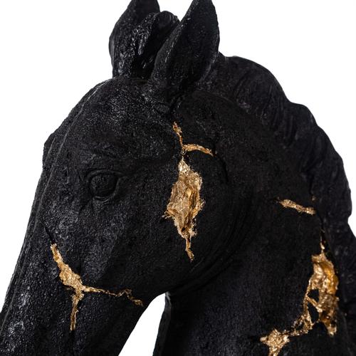  ANTIQUE HORSE BÜST BİBLO 15X25X38CM
