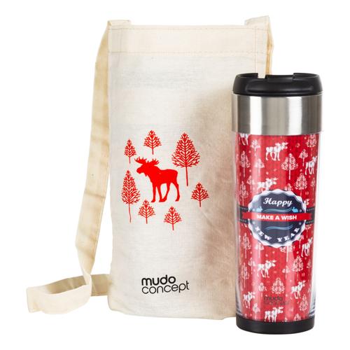  ÇANTALI TERMOS MUG 350 ML - KIRMIZI