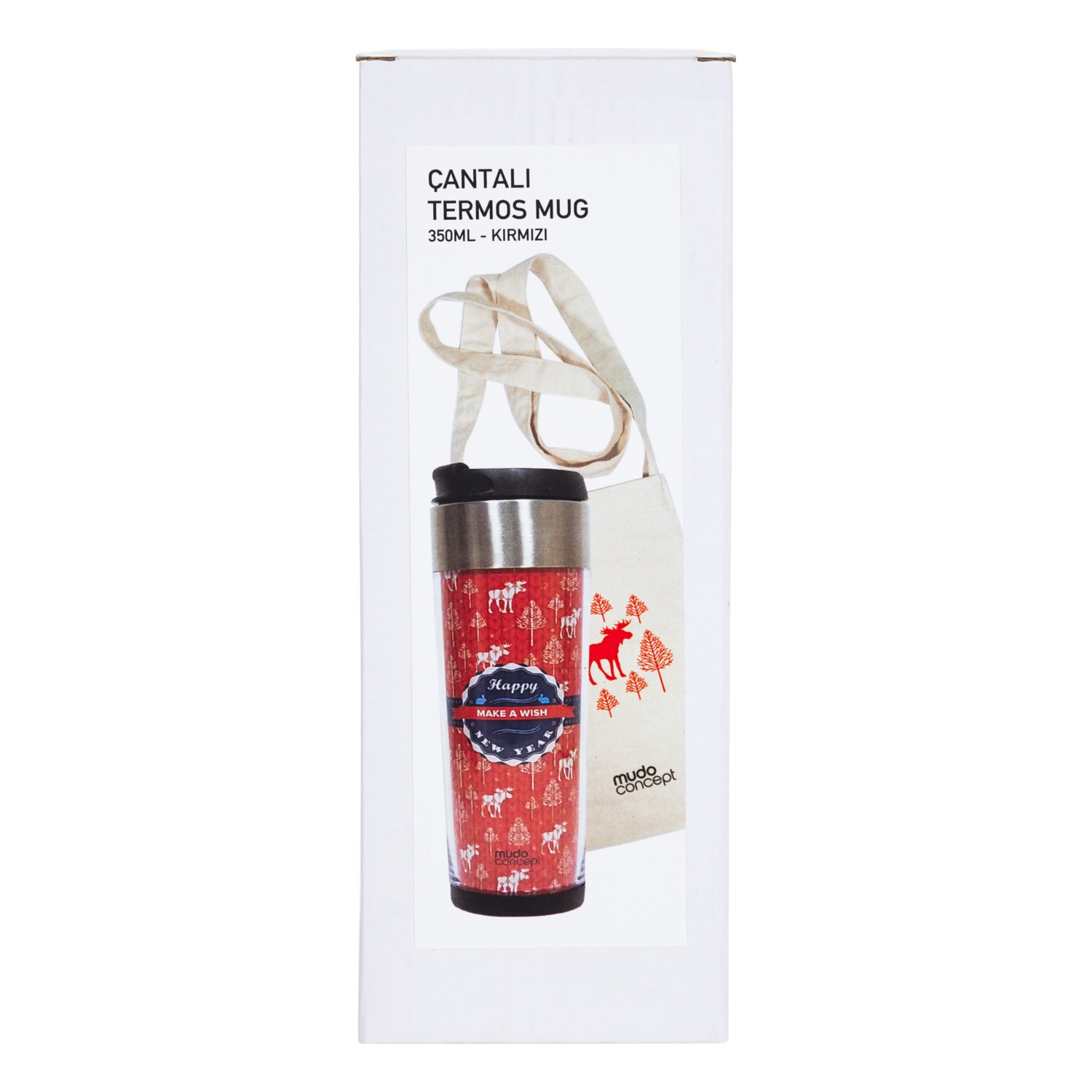 ÇANTALI TERMOS MUG 350 ML - KIRMIZI