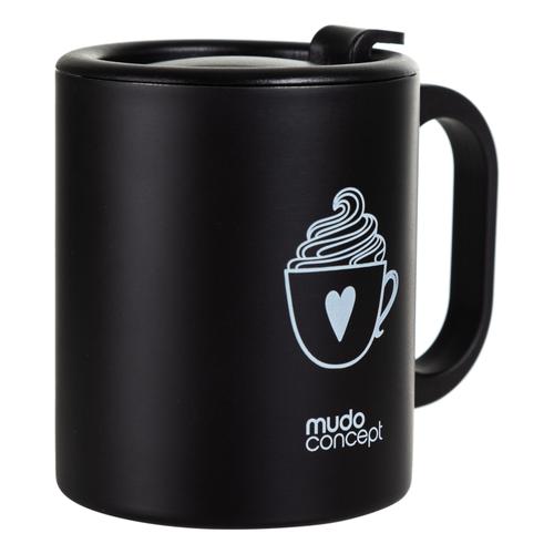  KAPAKLI ÇELİK KUPA 300ML - SİYAH