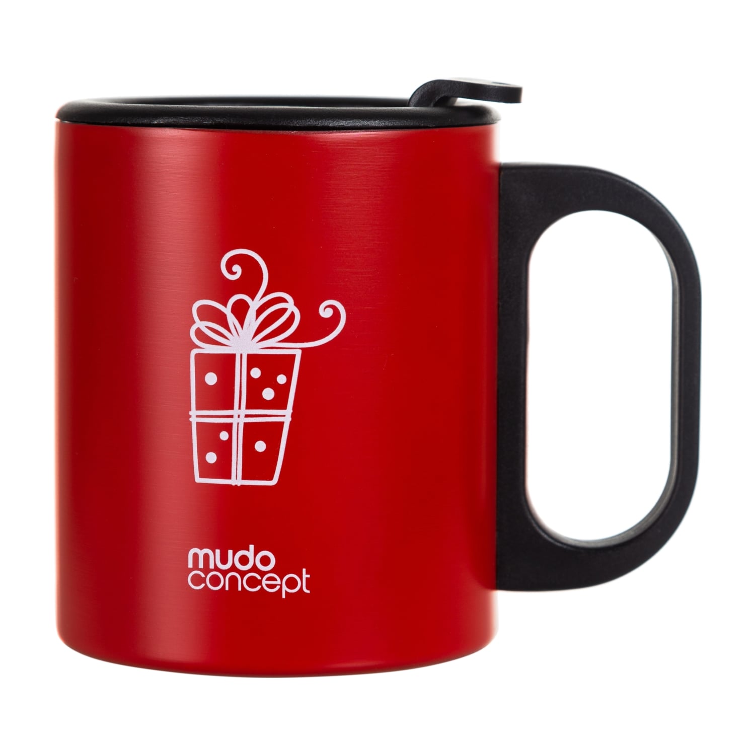 KAPAKLI ÇELİK KUPA 300 ML -  KIRMIZI