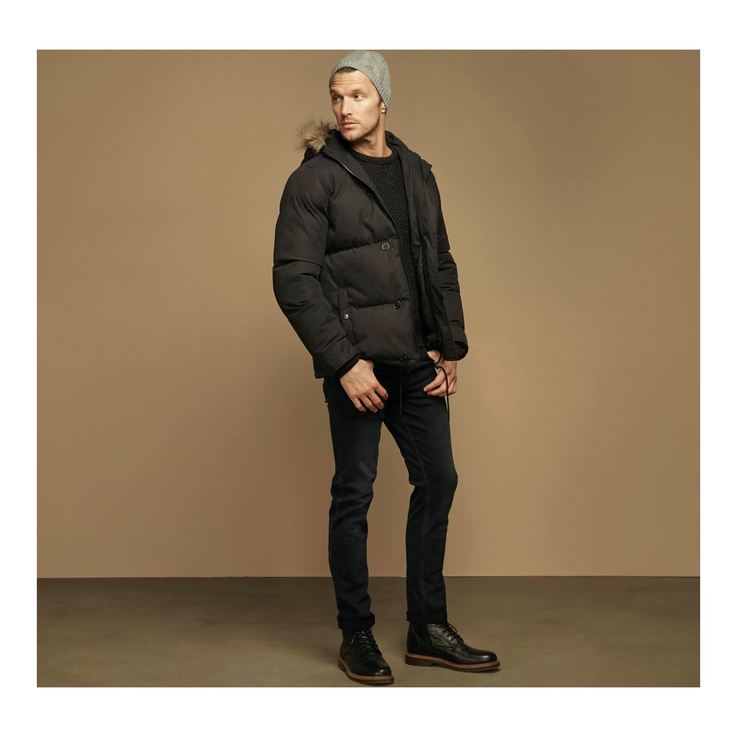 KAPİTONELİ KÜRKLÜ MONT