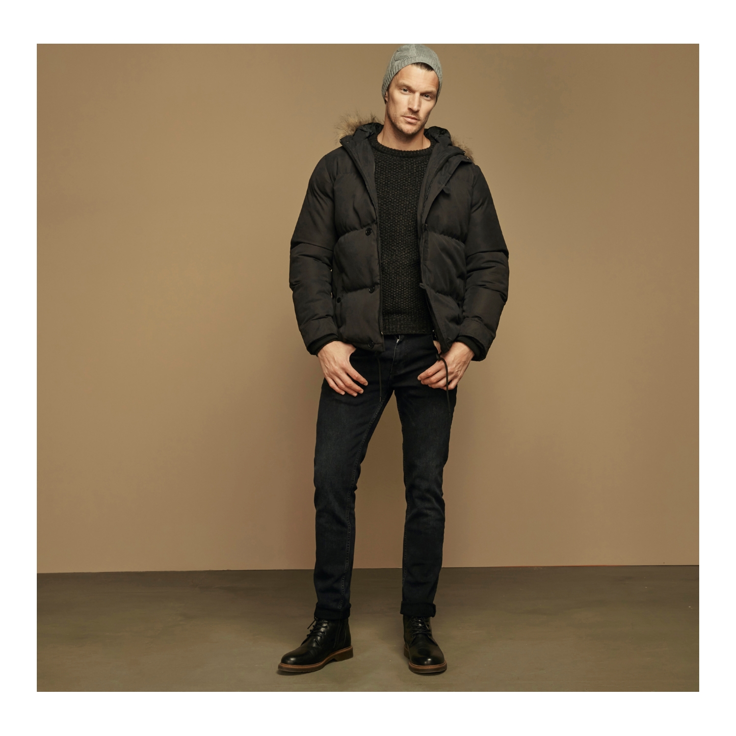 KAPİTONELİ KÜRKLÜ MONT