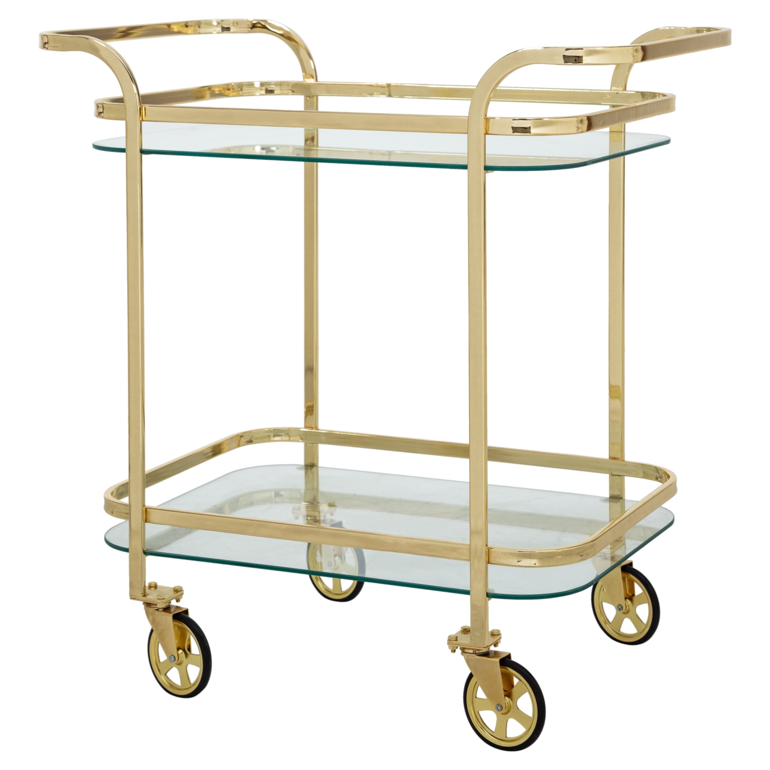 GOLD 2 KATLI DİKDÖRTGEN MUTFAK SERVİS ARABASI