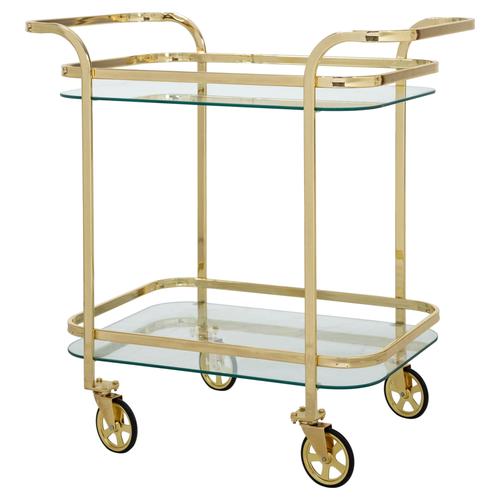  GOLD 2 KATLI DİKDÖRTGEN MUTFAK SERVİS ARABASI