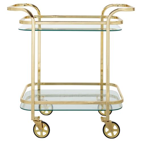  GOLD 2 KATLI DİKDÖRTGEN MUTFAK SERVİS ARABASI