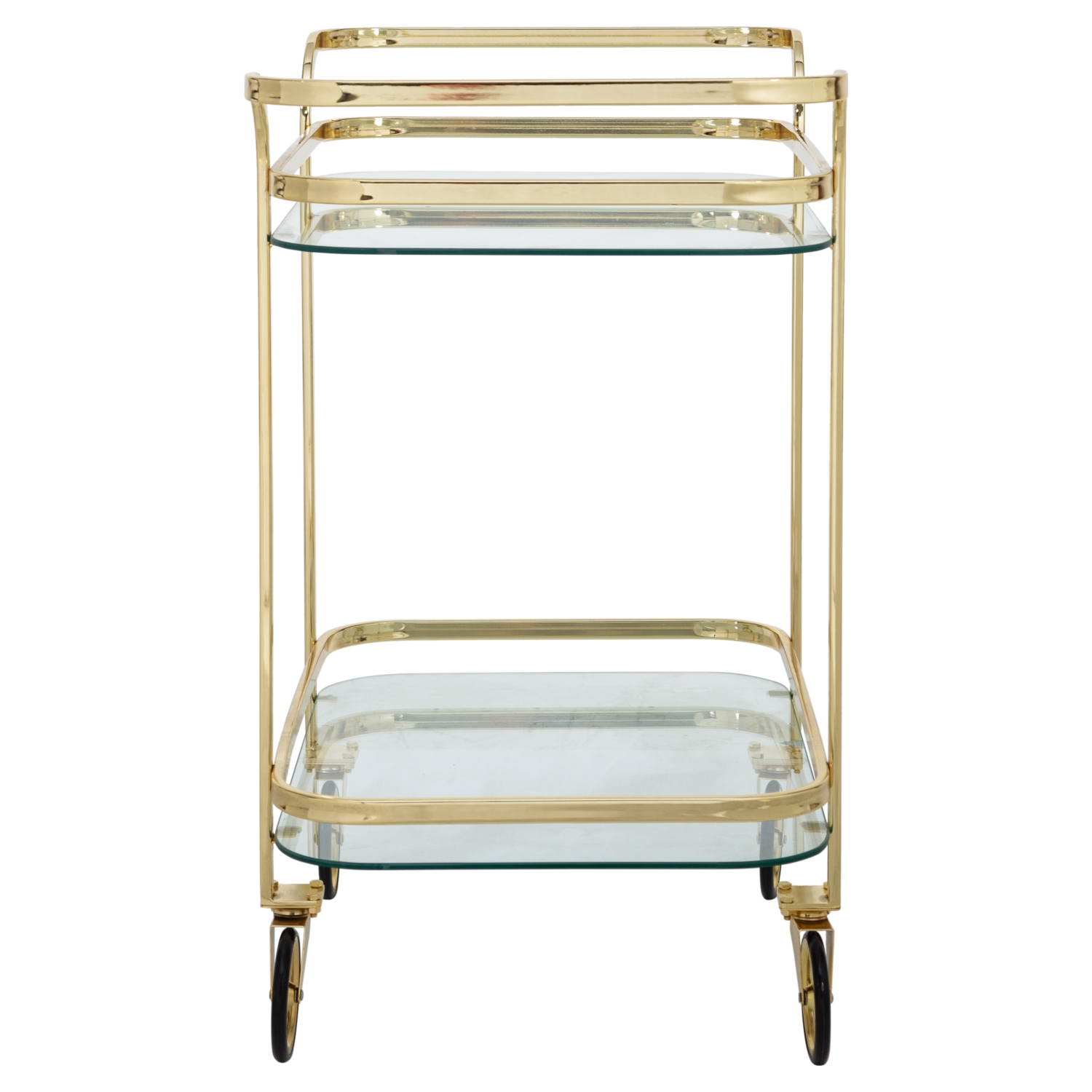 GOLD 2 KATLI DİKDÖRTGEN MUTFAK SERVİS ARABASI