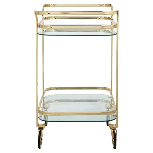  GOLD 2 KATLI DİKDÖRTGEN MUTFAK SERVİS ARABASI