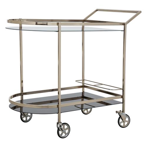  SİLVER 2 KATLI OVAL MUTFAK SERVİS ARABASI