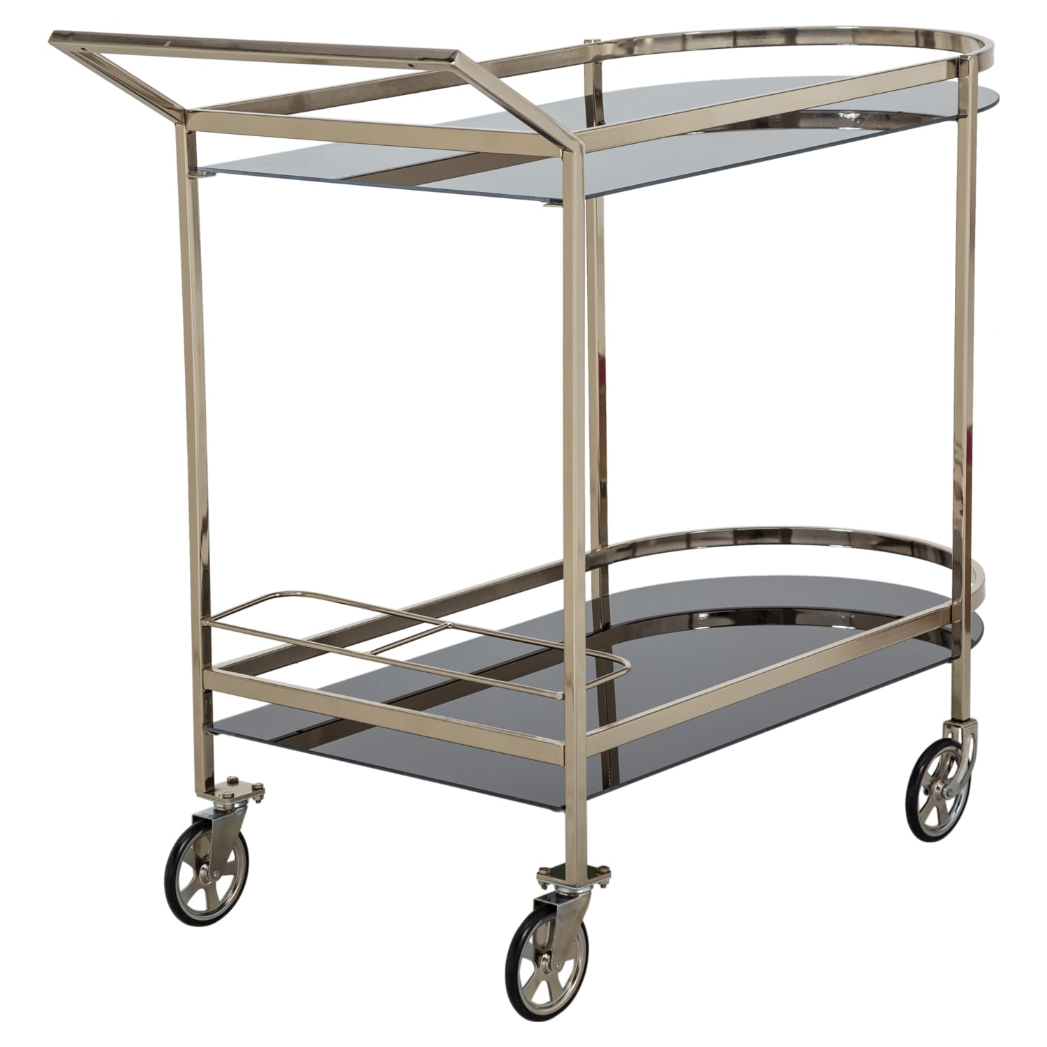 SİLVER 2 KATLI OVAL MUTFAK SERVİS ARABASI