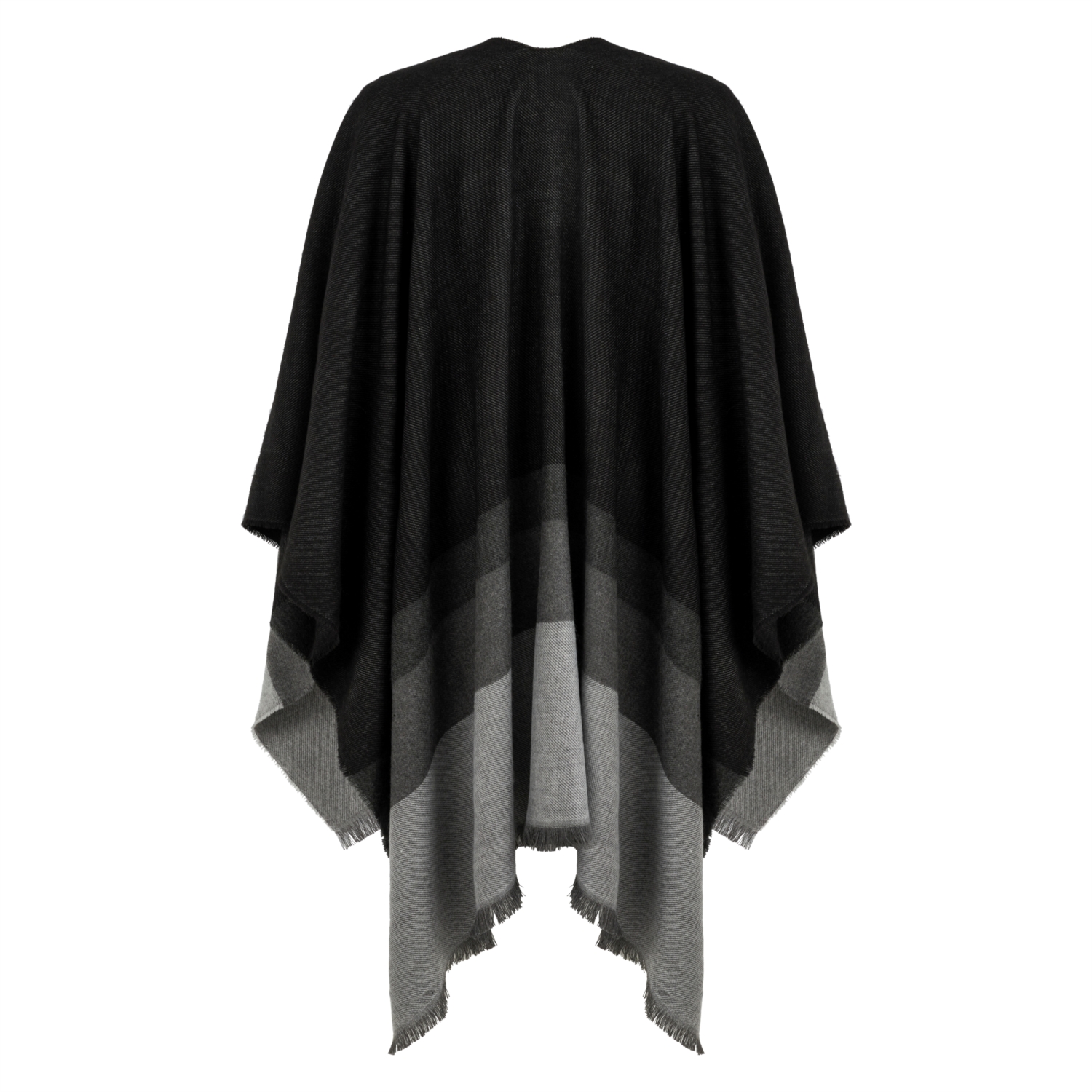 ÇİZGİLİ PÜSKÜL DETAYLI PANÇO ŞAL