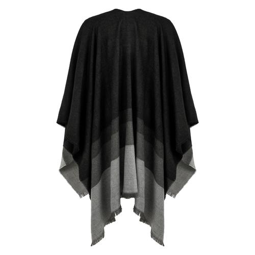  ÇİZGİLİ PÜSKÜL DETAYLI PANÇO ŞAL