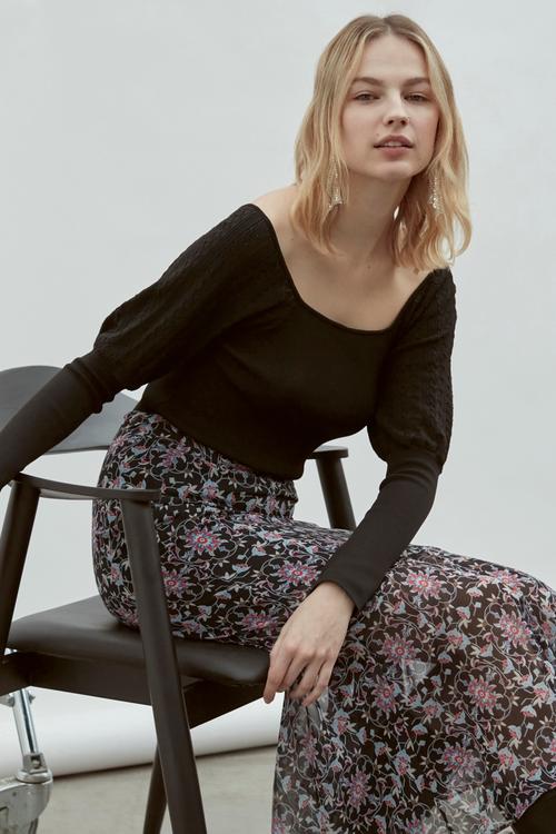  BASKILI KLOŞ MİDİ  ETEK