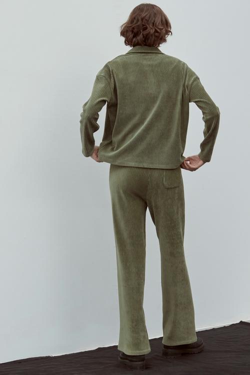  BELİ LASTİKLİ KADİFE PANTOLON