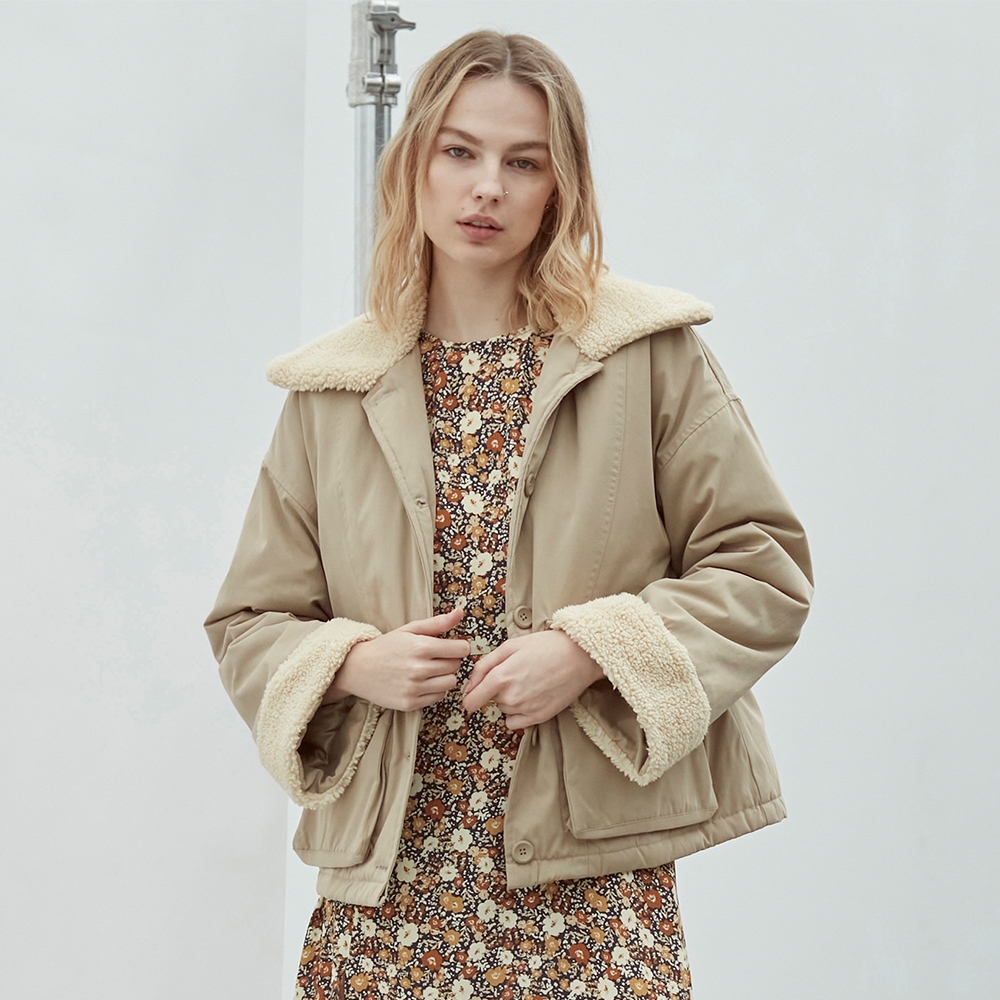 PELÜŞ DETAYLI MONT CEKET