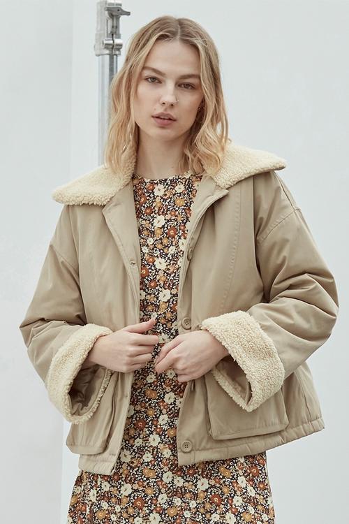  PELÜŞ DETAYLI MONT CEKET