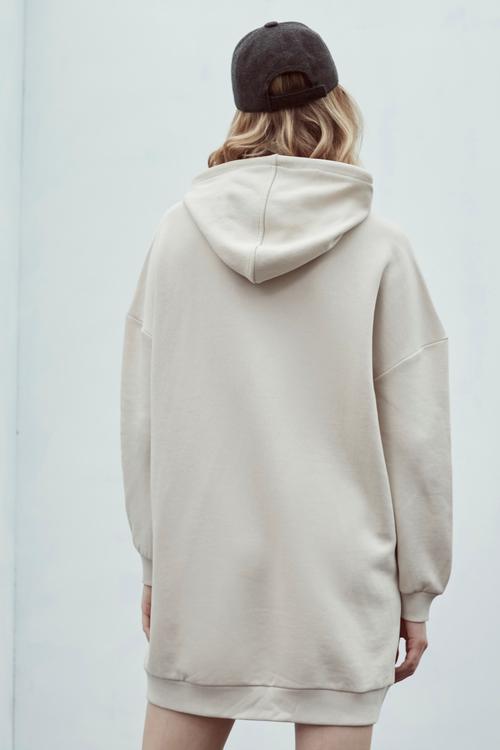  KAPÜŞONLU SWEAT ELBİSE