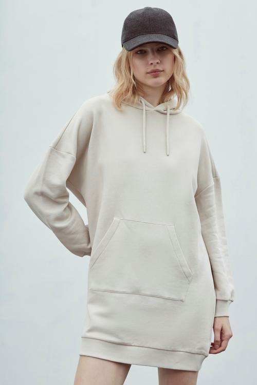  KAPÜŞONLU SWEAT ELBİSE