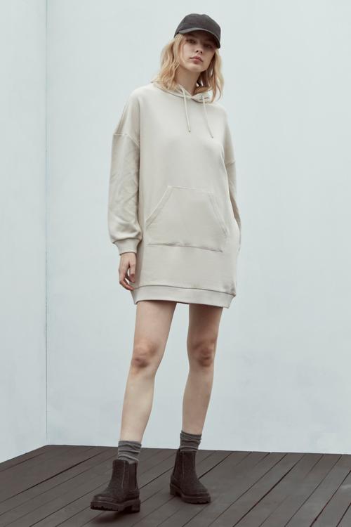  KAPÜŞONLU SWEAT ELBİSE