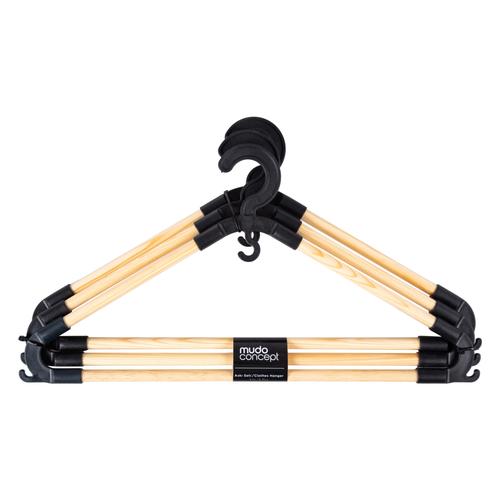  3'LÜ AHŞAP ASKI SETİ SİYAH