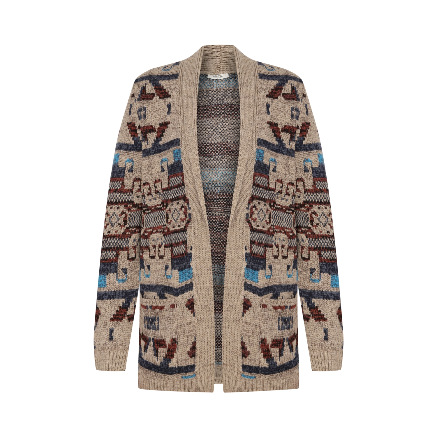 ŞAL YAKA DESENLİ TRİKO HIRKA