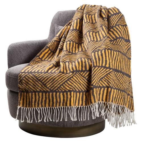  ETNİK JAKARLI SCOTCH BATTANİYE GRİ SARI 200X220CM