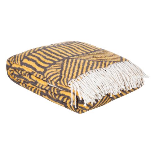  ETNİK JAKARLI SCOTCH BATTANİYE GRİ SARI 200X220CM