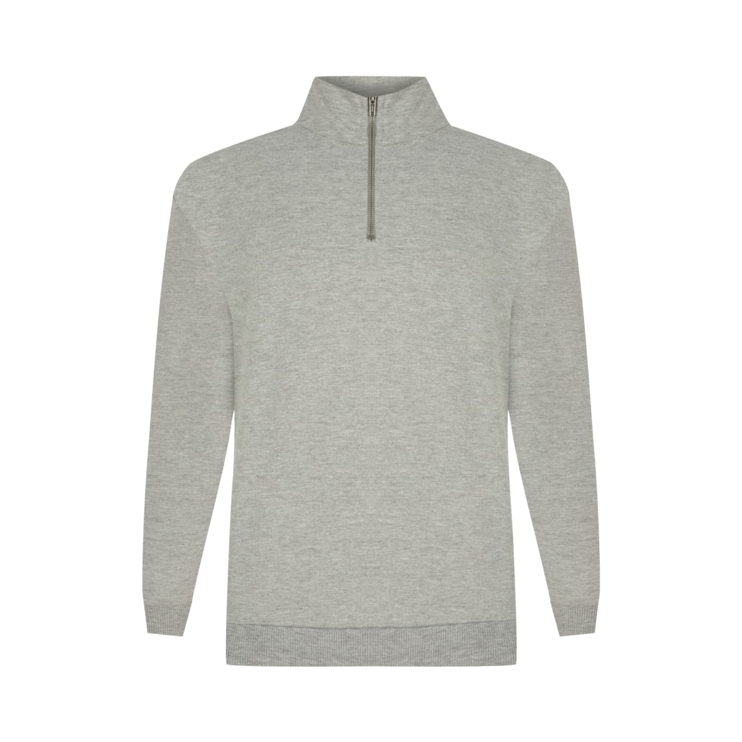 DİK YAKA FERMUARLI SWEATSHIRT
