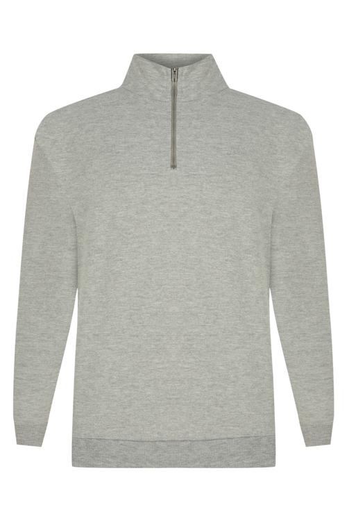  DİK YAKA FERMUARLI SWEATSHIRT