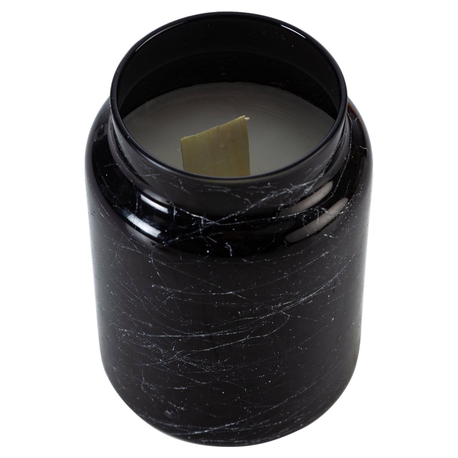 MARBLE AHŞAP KAPAKLI KAVANOZ MUM 8X14CM