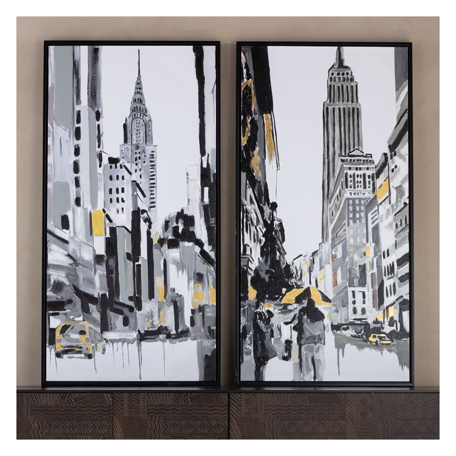 BROADWAY ÇERÇEVELI YAĞLIBOYA TABLO 70X140CM