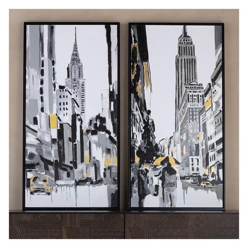  BROADWAY ÇERÇEVELI YAĞLIBOYA TABLO 70X140CM