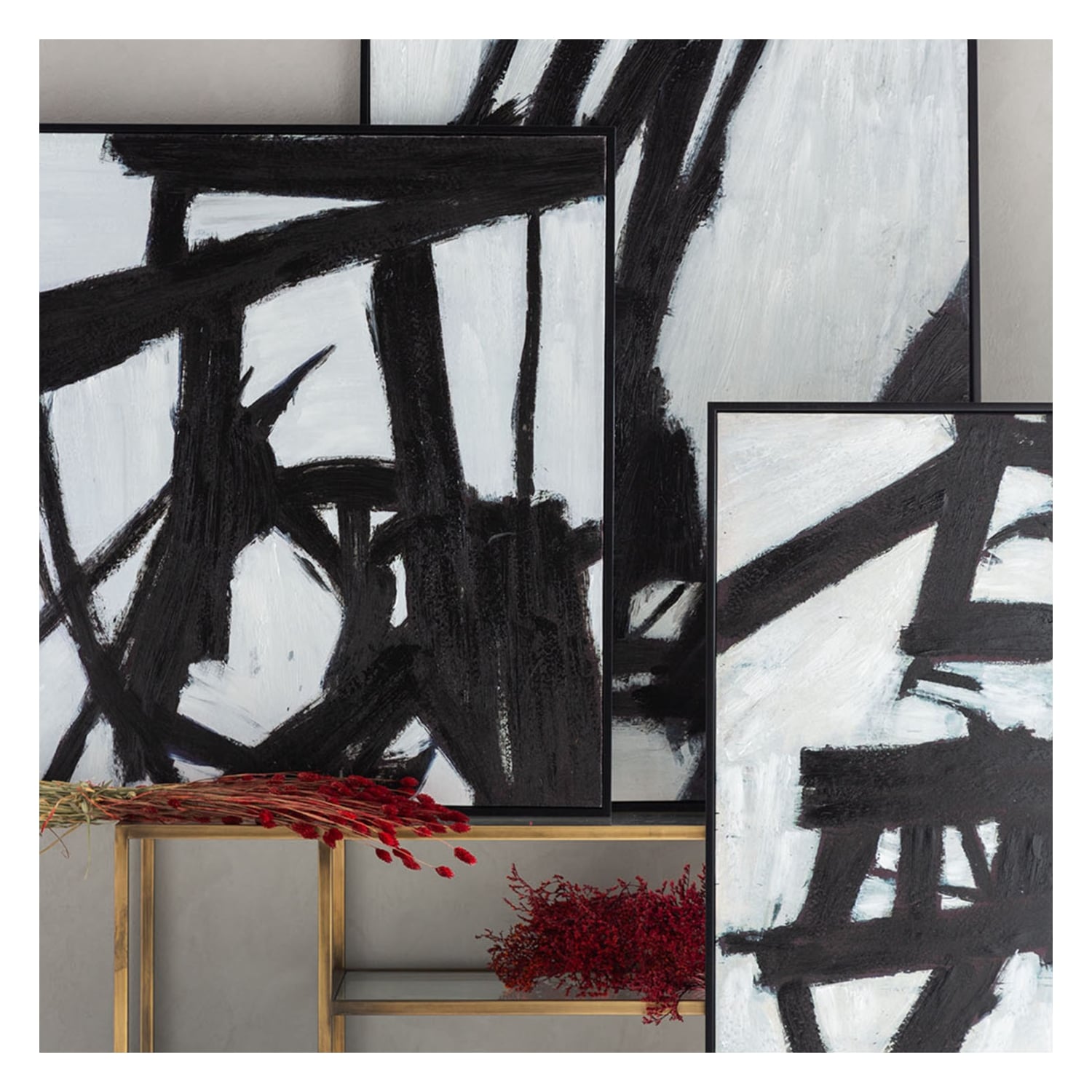 BIRMINGHAM ÇERÇEVELİ YAĞLIBOYA TABLO 100x100CM