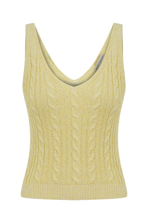  V YAKA SAÇ ÖRGÜ KOLSUZ TRİKO